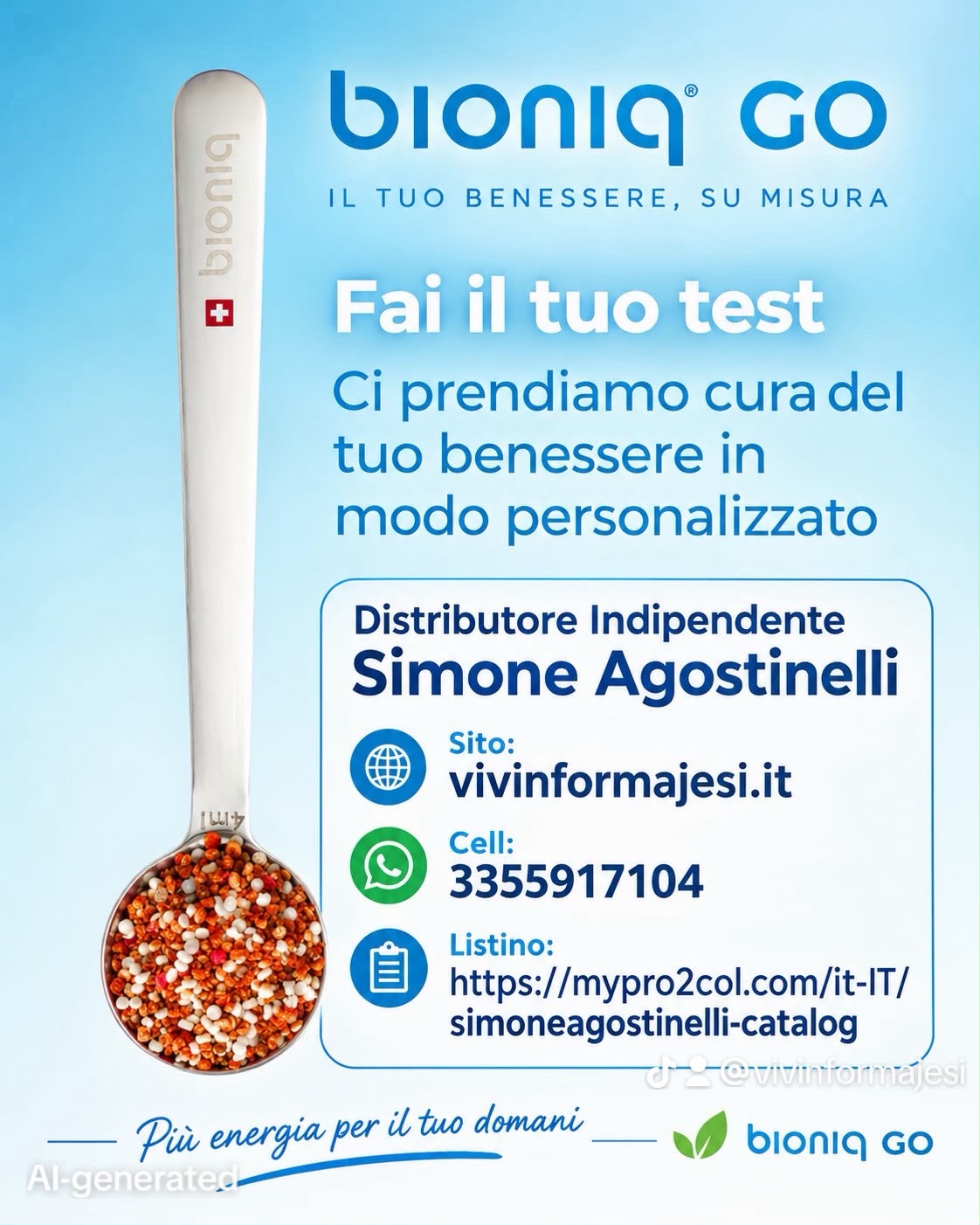 Bioniq GO - Fai il tuo test del benessere